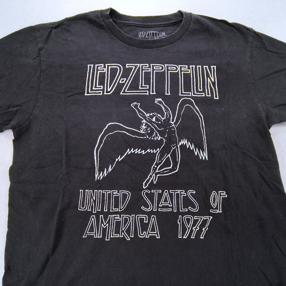 Led Zeppelin United States of America 1977 Band T Shirt Mens Size M Black
